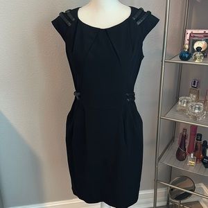 CYNTHIA STEFFE Dress, Black, Size 6 ❤️Beautiful Leather straps ❤️